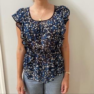 Fluttery peplum top.